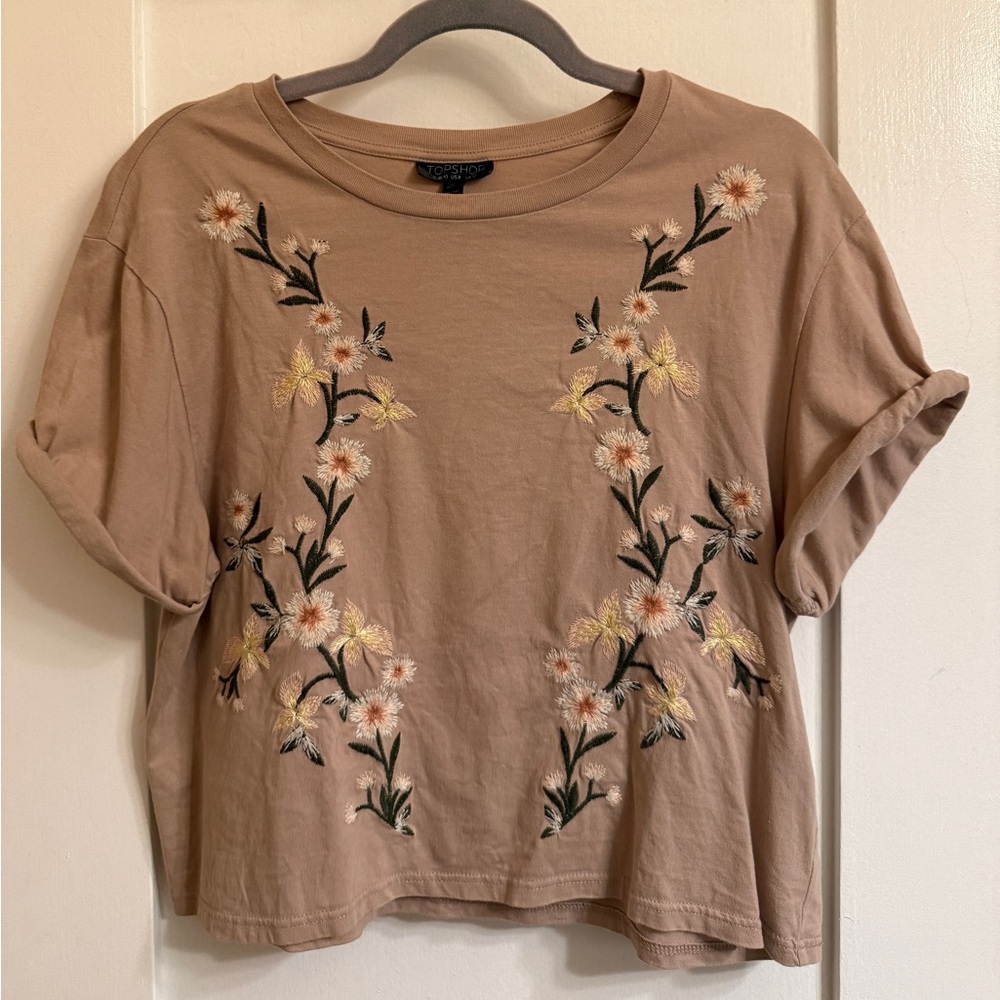 Floral Embroidered Women's Top